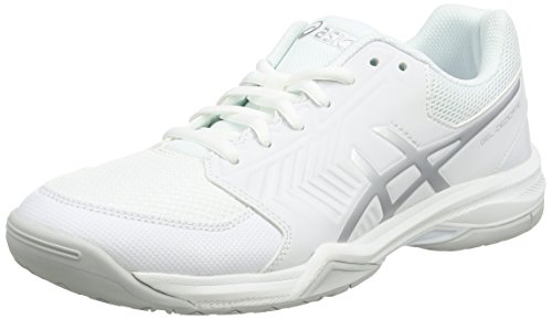 Asics Gel-Dedicate 5, Zapatillas de Gimnasia Mujer, Blanco (White / Silver), 44.5 EU