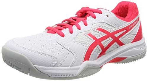 Asics Gel-Dedicate 6 Clay, Zapatillas de Tenis Mujer, Blanco (White/Laser Pink 102), 41.5 EU