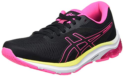 Asics Gel-Pulse 12, Road Running Shoe Mujer, Black/Hot Pink, 39 EU