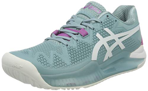 Asics Gel-Resolution 8, Tennis Shoe Mujer, Smoke Blue/White, 38 EU