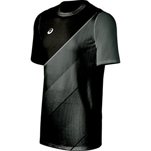 ASICS Mens Tm Matchplay jersey, Steel Grey/black, Medium