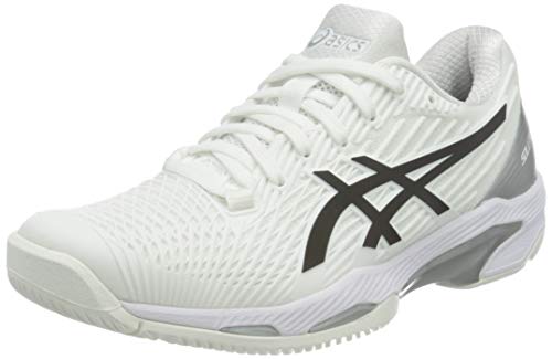 Asics Solution Speed FF 2, Tennis Shoe Mujer, White/Black, 40.5 EU