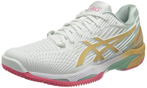 ASICS Solution Speed FF Clay, Zapatos de Tenis Mujer, White Champagne, 39 EU