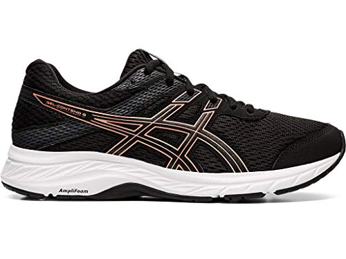 ASICS Women's Gel-Contend 6 Running Shoes, 8.5M, Black/Rose Gold