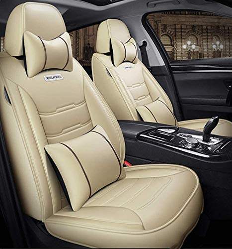 Asiento de coche, funda protectora PU impermeable Asientos de Piel Cubierta de coches Cojines del sistema completo (5 plazas), Universal for BMW 1 3 5 7 Serie X1 / X3 / X5 / X6 Almohadilla de protecci