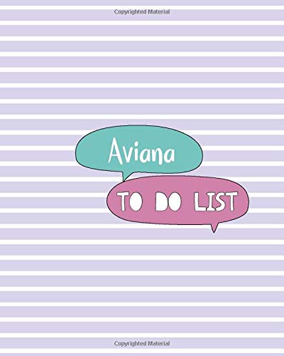 Aviana To Do List: 100 Sheet 8x10 inches for Checklist, Planners, To-Do, Memo, Notes, Checkboxes and Initial name on Matte Pastel Seamless Cover , Aviana To Do List