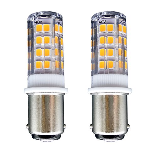 B15 Bombilla[2 unidades]SFTlite SBC Ba15D 4W LED Bombilla Blanco Cálido 3000K-400 Lúmenes-Equivalente a lámpara Halógena de 35W Doble Bayoneta B15