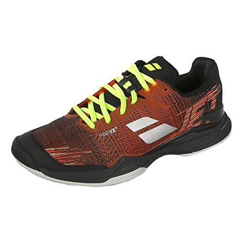 Babolat Jet Mach II Clay Sandplatzschuh Herren-Schwarz, Orange, Zapatillas de Tenis Hombre, Negro y Rojo 701, 47 EU