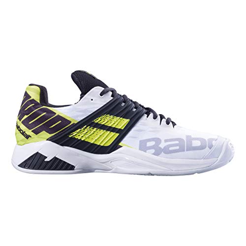 BABOLAT Propulse Fury Clay Men, Zapatillas de Tenis Hombre, White/Fluo Aero, 41 EU