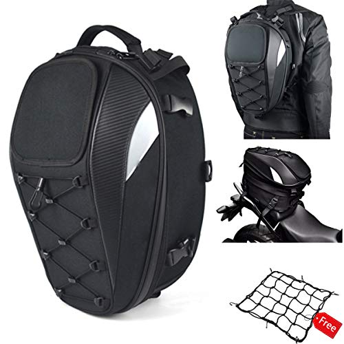 Bolsa de Asiento para Motocicleta, Doble Uso, Impermeable, Bolsa de Almacenamiento para Maletas y Casco