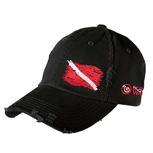 Born of Water Scuba Diving Ripped Flag Distressed Hat: Freedive | Diver | Spearfishing