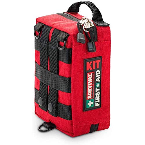 Botiquín de Primeros Auxilios Medicina lluvia de la bolsa Kit de primeros auxilios tela Oxford Envase médico de emergencia y supervivencia Caso perfecto for el aire libre autocaravana ( Color : Red )