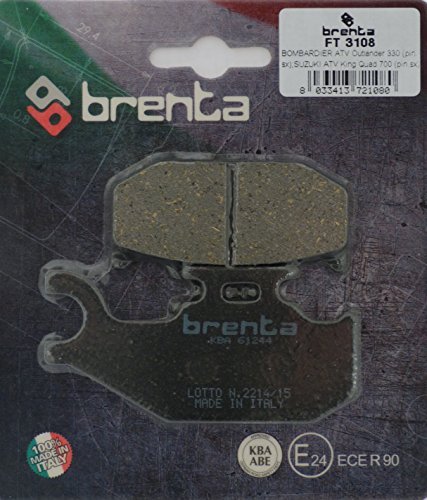 Brenta Pastillas freno organiche Moto para Bombardier ATV, Cannondale ATV, Suzuki ATV