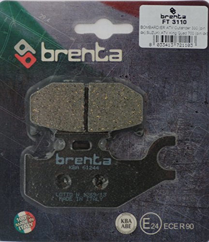 Brenta Pastillas freno organiche Moto para Bombardier ATV Outlander 330 (Pinza DX), DS 650