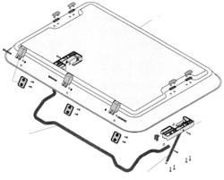 Brunner 209/262 - Bisagras con Piezas de Montaje para Ventanas de autocaravanas HekiII