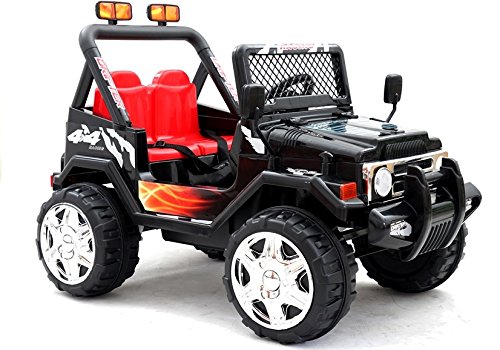 BSD Coche Electrico para Niños Auto Alimentado con Batería Vehículo Eléctrico Control Remoto - Raptor 2x35W Dos plazas - Negro