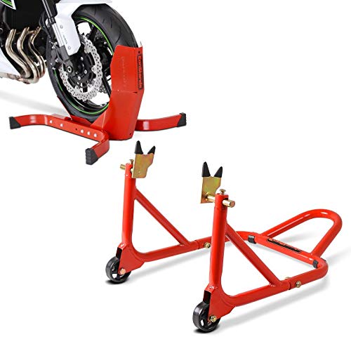 Caballete Moto Set calzo Rueda para Aprilia RSV 1000 R (Mille) SRR Rojo