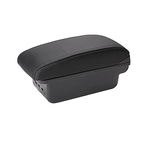 Caja de almacenamiento Piezas De Reacondicionamiento De Reposabrazos Para P-eugeot Para P-artner Para T-epee Caja De Almacenamiento De Reposabrazos De Coche Accesorios ( Color : A2 Black line 7USB )