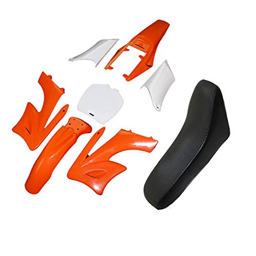 Carenado Kits de carenado de fábricos de plástico 7 piezas Asiento de espuma Ajuste para chino 2 tiempos 47cc 49cc Apollo Orion Mini Dirt Bike Kids Minimoto (Color : Orange)