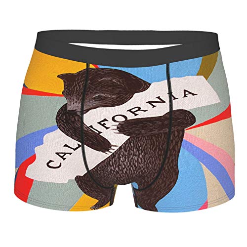 Colorido California Republic Grizzly Bear - Calzoncillos tipo bóxer para hombre