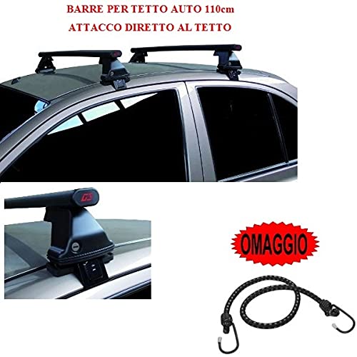 Compatible con Citröen Xsara Picasso 5p (04-08) (68052) Barras DE Techo para Coche Barra DE Coche DE 110CM SIN BARANDA con Accesorio Directo AL Rack DE Techo Rack DE Acero