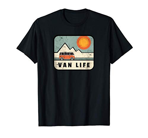 Cool Van Life Autocaravana apenado Vintage Retro Vanlife Camiseta