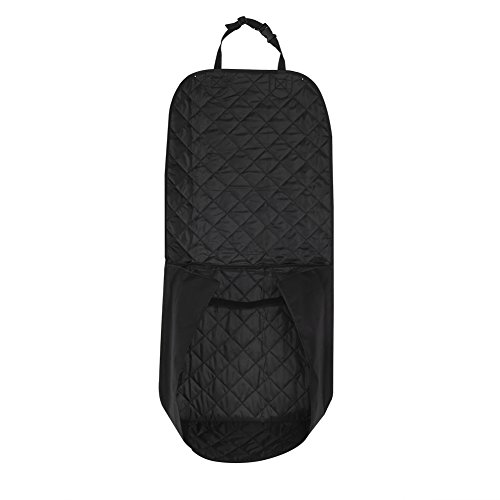 Cubierta del asiento del animal doméstico del coche, asiento individual delantero del coche antideslizante Funda del asiento del perro del animal doméstico Protector Pad Cesta Impermeable Negro