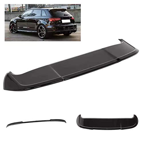 DAJIJI Spoiler de Auto, Negro Brillante para RS3 Style Techo Trasero Spoiler Fit para Audi A3 8V Sportback 5-Puerta 2013-2020