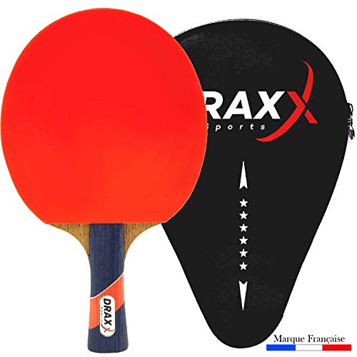 DRAXX Pala Ping Pong 6 estrellas | jugador intermedio / avanzado / profesional | cubierta protectora reforzada | palas para jugadores principiantes y profesionales | raquetas kit de carbono