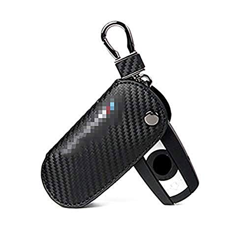 DYBANP para BMW F30 F10 F20 X3 X1 X5 X6, llavero de coche de cuero de fibra de carbono, Funda para llave de coche