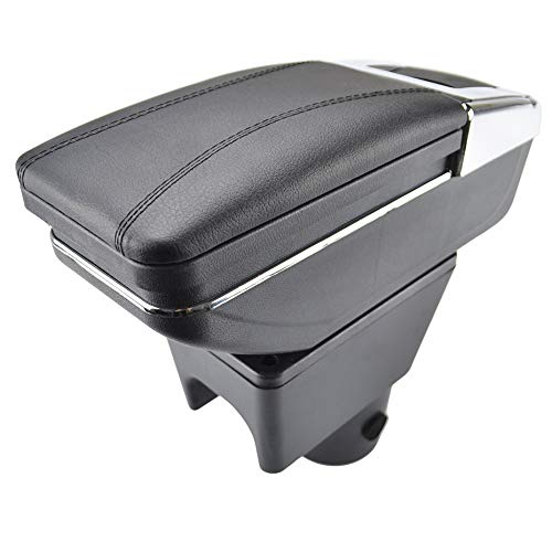 EBDS Caja de Almacenamiento de Consola centrales, reposabrazos para Renault Dacia Duster I 2010-2015 Brazo Rest ROPT BAUTIBLE Caja DE Almacenamiento DE Decoración Car Styling 2011 2012,Black Thread