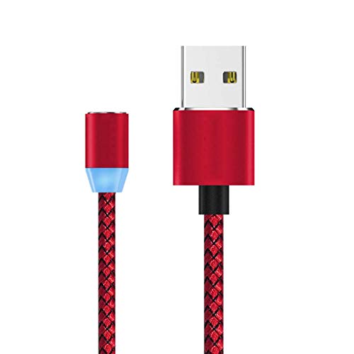 Fangfeen Tipo-C TPE 360 Grados imán Cable del Cargador de 2.1A Currrent LED de la Prueba del Polvo de Carga USB Cable