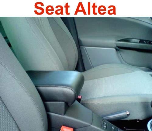 Filocar Design Reposabrazos Seat Altea de piel sintética, color negro
