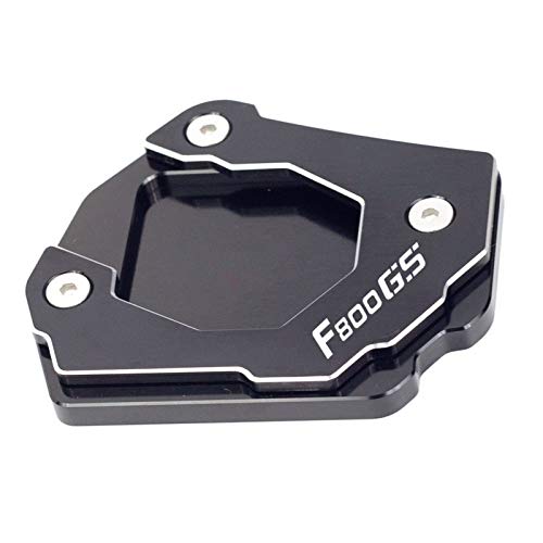 For BMW F800GS (no Bajada) 2008-2020 F800 GS Adventure 2014-pata de Cabra en la Motocicleta del Caballete Lateral Ampliar Extensión cojín de la Ayuda (Color : Black)