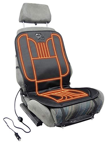 Funda de asiento calefactable 12V universales para EL CONDUCTOR para coche, furgonetas, autocaravana MY SEAT HEATER TO GO el cojin irradia un calor uniforme, constante y rápido con 2 intensidades