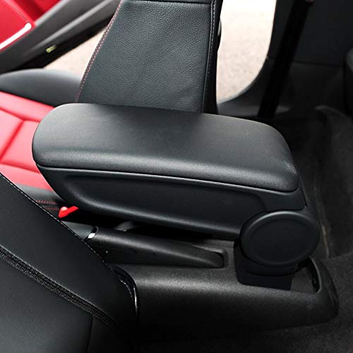 Funda de cuero para reposabrazos de consola central de coche 8X0864245B para Audi A1 8X1 2012-2018, color negro