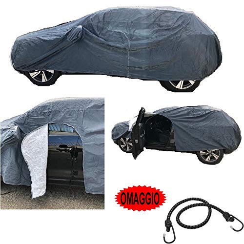 Funda para coche con cremallera lateral para Audi TT Roadster 1.8 TFSI S tronic de felpa, impermeable, antihielo, moho, antiarañazos, talla L 482 x 196 x 140 cm