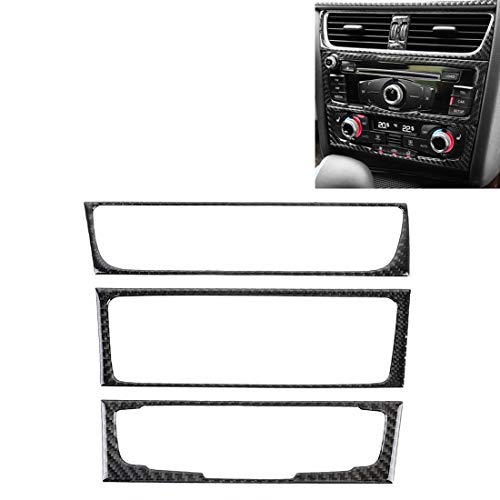 GBHGBH ES Etiqueta engomada Decorativa Central del Panel de Control de la Fibra de Carbono del Coche de 3 PCS for Audi A4L / A5 / Q5 Accesorios de Coche