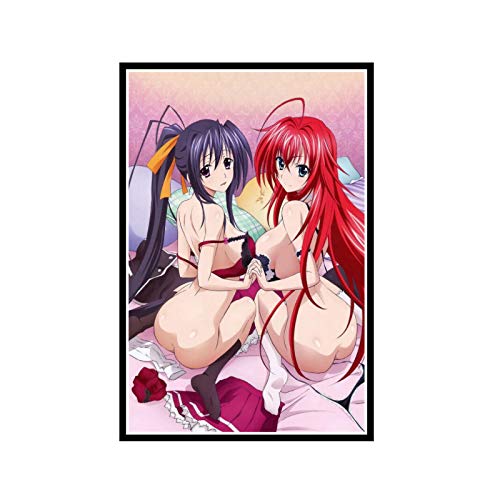 GUICAI Highschool DXD Rias Gremory Sexy Anime japonés Tela Póster Imagen Telón de Fondo Decoración de la Pared Decoración de la Sala de Estar del hogar -50X70 cm Sin Marco 1 Uds