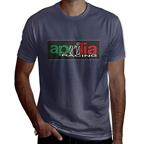 Hengtaichang Cool Camiseta Aprilia Racing Logo Pintada a Mano para niños O-Cuello Negro