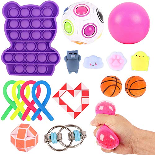 Herefun Juguetes Sensoriales Niños, Juguetes Antiestrés, Juego de Juguetes Fidget Sensoriales, Juguetes Sensoriales Kit Niños, Juguetes Sensoriales para Aliviar el Estrés