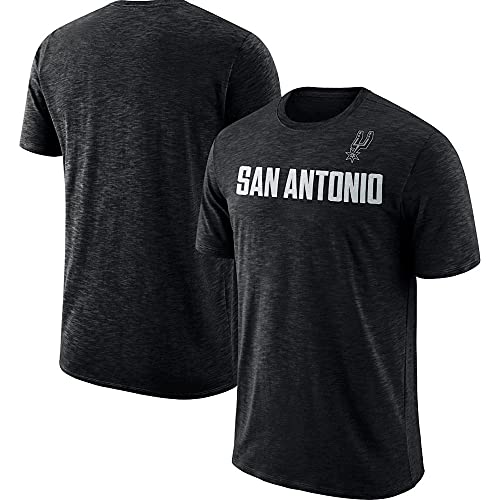 HS-XP Camiseta para Correr para Hombres, NBA San Antonio Spurs Camiseta De Baloncesto, Camisa De Manga Corta Ligera, Chaleco Deportivo Transpirable (S-XXXL),Negro,S(165~165cm)