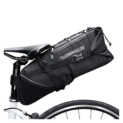 Huiyue Asiento Bolso de la Bicicleta de la Bicicleta Bolsa de sillín Bicicleta del Montar la Bolsa de Accesorios a Prueba de Agua Bolsa de Bicicleta (Color : 10L with Rain Cover)