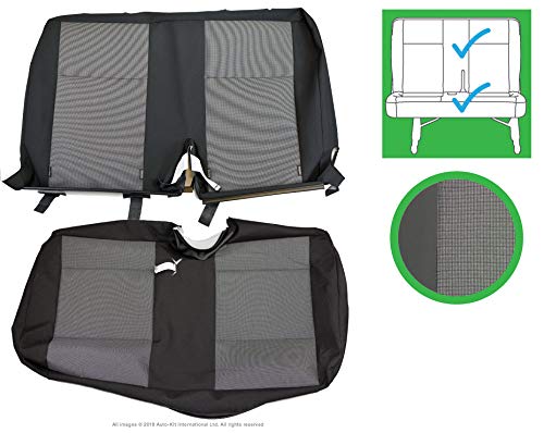 INKA Austin Titanium - Fundas de asiento delantero y trasero para Volkswagen Transporter T6, T5.1 Panel Van y Kombi (juego doble trasero)