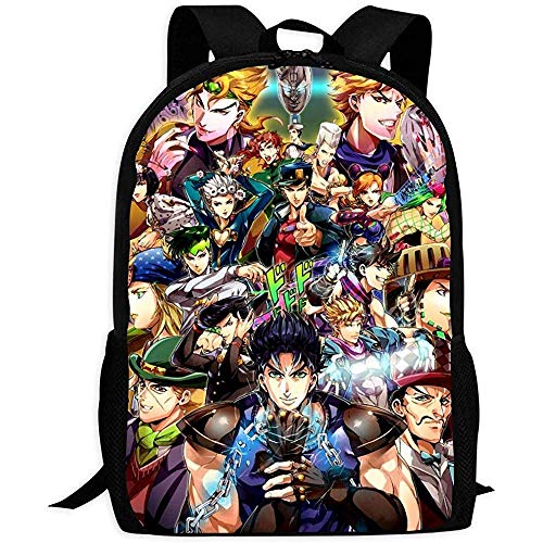 J-oj-o 's B-IZ-ar-re Ad-ve-ntu-re Pattern School Backpack Cartoon Japanese Anime Style Mochila Personalizada