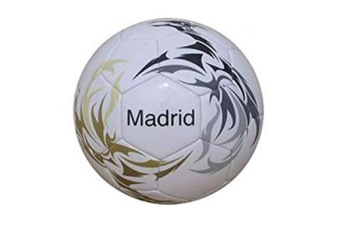 Junatoys Madrid Balón fútbol, Hombre, Blanco, Talla Única