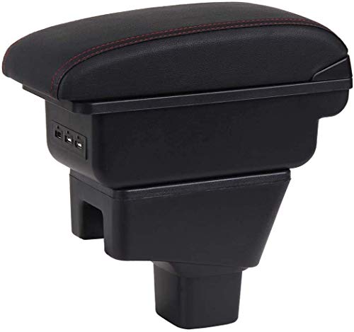 JYCX Reposabrazos De Coche para Sx4 Sx-4 2007-2013 Reposabrazos De Carga Caja De Almacenamiento Consola Central De Coche De Doble Capa Organizador De Reposabrazos Reposabrazos De Cuero Impermeabl