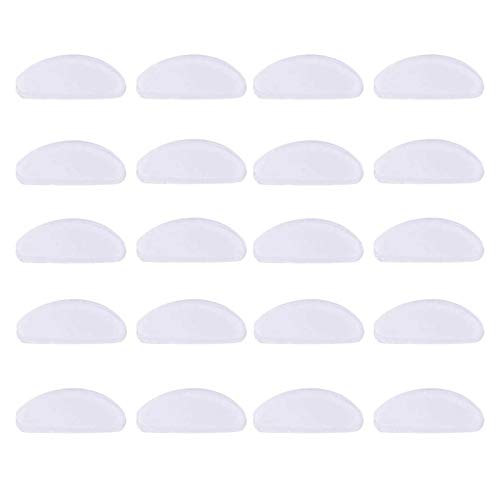 JZZJ 10 Pares Almohadillas de Nariz Adhesivas Almohadillas de Gafas de Silicona Antideslizantes para Gafas y Gafas de Sol (Transparente, 1 mm)