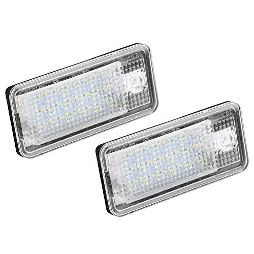 KIMISS 2Pcs Car Led Number Hop-Lpl0114 Kit de bombilla para lámpara de placa para A3 A4 S4 B6 B7 A6 C6 S6