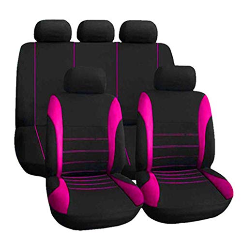 KKmoon - Juego de 9 fundas de asiento de coche para cuatro estaciones, universales, con costuras, protectoras, integrales, para coche, camión, vehículo utilitario deportivo, furgoneta